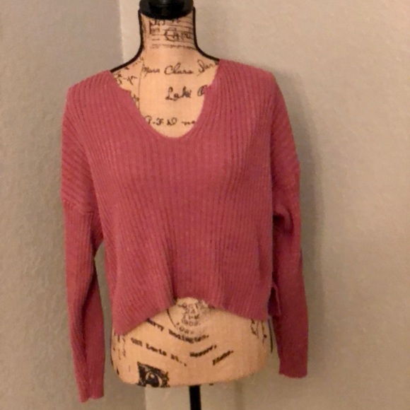 LA Hearts Cropped V-Neck Sweater size Small - Picture 4 of 7